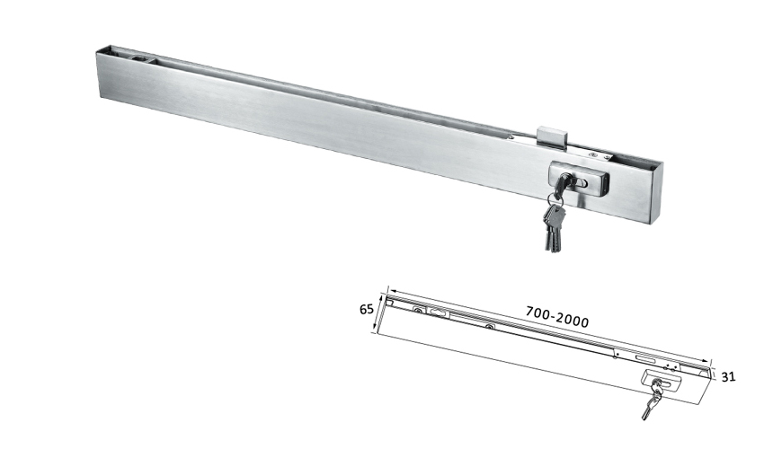 Bottom door rail,stainless steel